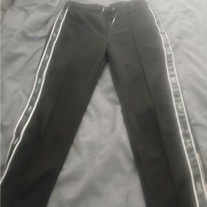 All Saints Black Pants with White Stripes